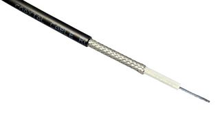 RG58C/U - Coaxial Cable, RG58C/U, Tinned Copper, 4.95 mm, 50 ohm, Black - MULTICOMP PRO