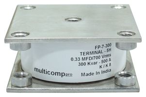MP004095 - Power Film Capacitor, Metallized PP, 0.66 µF, ± 10%, Induction Heating, Resonant Power Supplies - MULTICOMP PRO