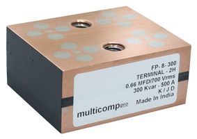 MP004103 - Power Film Capacitor, Metallized PP, 0.33 µF, ± 10%, Induction Heating, Resonant Power Supplies - MULTICOMP PRO