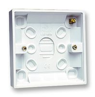 19627D - 1-Gang White Surface Mount Pattress Box 32mm - PRO ELEC