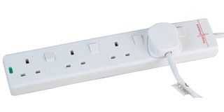 2814NS(1N) 3M - Surge Protector, 4 Outlets, UK, 13 A, 250 V, UK Type G, 3 m - PRO ELEC