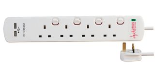 8418SU SURGE - Surge Protector, 4 Outlets, UK, 13 A, 240 V, UK Type G, 2 m - PRO ELEC