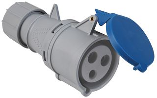 IS1034RQW - Pin & Sleeve Connector, 32 A, 230 V, Cable Mount, Socket, 2P+E, Blue - PRO ELEC