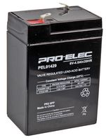 PEL01429 - Rechargeable Battery, 6 V, Lead Acid, 4 Ah, T1 Terminals, 1 - PRO ELEC