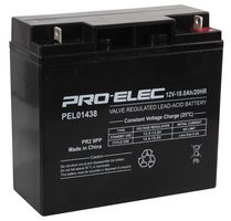 PEL01438 - Rechargeable Battery, 12 V, Lead Acid, 18 Ah, T3 / T8 Terminals, 1 - PRO ELEC