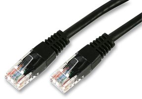 PSG03119 - Ethernet Cable, Cat5e, RJ45 Plug to RJ45 Plug, UTP (Unshielded Twisted Pair), Black, 0.3 m - PRO SIGNAL