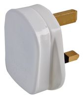 9248 WHT 5A - Power Entry Connector, UK Type G Mains Plug, 13 A, White, Nylon (Polyamide) Body, 240 V - PRO ELEC