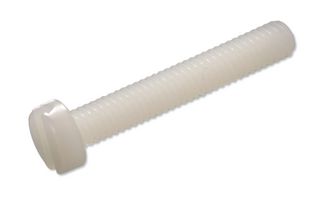 MP008083 - Screw, Cheese Head Slotted, M4, Nylon (Polyamide), 25 mm Length - MULTICOMP PRO