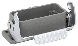 MP009370 - Heavy Duty Connector, Base, Bulkhead Mount, Aluminium Body, 1 Lever, 10A - MULTICOMP PRO