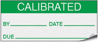 MP009752 - Label, Write-On, 16 mm, 38 mm, Vinyl Cloth, Calibration (By, Date, Due) - MULTICOMP PRO