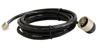 MP009804 - Ethernet Cable, Cat6, C3 90° RJ45 Plug to RJ45 Plug, Black, 2 m, 6.6 ft - MULTICOMP PRO