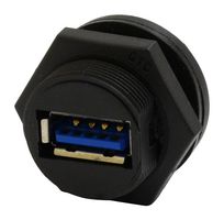 MP009820 - USB Sealed Connector, USB Type A, USB 3.0, Receptacle, 4 Position, Panel Mount, IP67 - MULTICOMP PRO