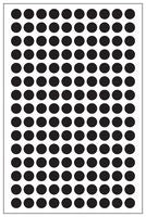 MP010407 - Label, Round, Self Adhesive, 12 mm, Paper, Black - MULTICOMP PRO