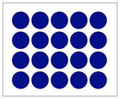 MP010416 - Label, Round, Self Adhesive, 25 mm, Paper, Blue - MULTICOMP PRO