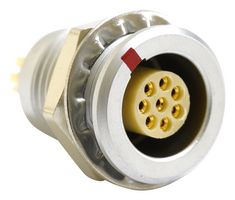 MCEGG1BC308KS - Circular Connector, Standard Circular Connector, 00 Series, Panel Mount Receptacle, 8 Contacts - MULTICOMP PRO