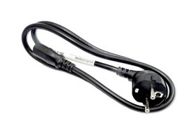 GW-151783 - Mains Power Cord, 10A/16A, 90° CEE 7/7 Plug to IEC 60320 C13, 1 m, 250 V, Black - MULTICOMP PRO
