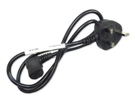 GW-151789 - Mains Power Cord, 90° BS 1363A Plug to 90° IEC 60320 C13, 1 m, 10 A, 250 V, Black - MULTICOMP PRO