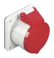 MP011048 - Industrial Pin & Sleeve Connector, MP-CEE, Socket, 3P+E, Panel Mount, Red, IP44, 16A, 400V - MULTICOMP PRO
