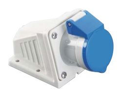 MP011050 - Industrial Pin & Sleeve Connector, MP-CEE, Socket, 2P+E, Surface Mount, Blue, IP44, 16A, 230V - MULTICOMP PRO