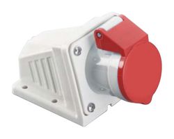 MP011051 - Industrial Pin & Sleeve Connector, MP-CEE, Socket, 3P+E, Surface Mount, Red, IP44, 16A, 400V - MULTICOMP PRO