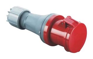 MP011070 - Industrial Pin & Sleeve Connector, MP-CEE, Socket, 3P+N+E, Cable Mount, Red, IP44, 63A, 400V - MULTICOMP PRO