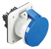 MP011071 - Industrial Pin & Sleeve Connector, MP-CEE, Socket, 2P+E, Panel Mount, Blue, IP44, 63A, 230V - MULTICOMP PRO