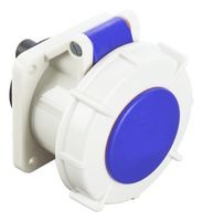 MP011083 - Industrial Pin & Sleeve Connector, MP-CEE, Socket, 2P+E, Panel Mount, Blue, IP67, 16A, 230V - MULTICOMP PRO