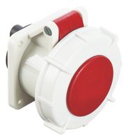MP011084 - Industrial Pin & Sleeve Connector, MP-CEE, Socket, 3P+E, Panel Mount, Red, IP67, 16A, 400V - MULTICOMP PRO