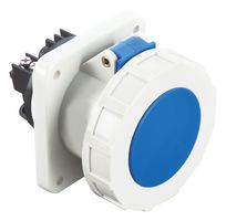 MP011107 - Industrial Pin & Sleeve Connector, MP-CEE, Socket, 2P+E, Panel Mount, Blue, IP67, 63A, 230V - MULTICOMP PRO
