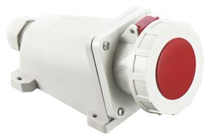 MP011111 - Industrial Pin & Sleeve Connector, MP-CEE, Socket, 3P+E, Surface Mount, Red, IP67, 63A, 400V - MULTICOMP PRO