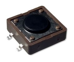 MPTSM-21N-S-V - Tactile Switch, SPST-NO, Top Actuated, 4.3mm, SMD, Brown Round Button, 160 gf, 50mA at 12VDC - MULTICOMP PRO
