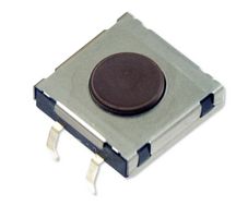 MPTSHW-21R-Q - Tactile Switch, SPST-NO, Top Actuated, Through Hole, 4.3mm, Red Round Button, 260 gf, 50mA at 24VDC - MULTICOMP PRO