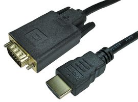77HDMIVGCAB022 - Audio / Video Cable Assembly, HDMI Plug, VGA Plug, 5.9 ft, 1.8 m, Black - PRO SIGNAL