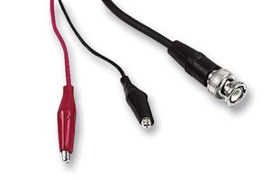 TEN01097 - BNC Breakout, BNC Plug, Alligator Clips x 2, 19.6 ", 500 mm, Black, Red - TENMA