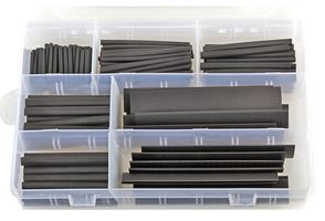 PP3021 - HEATSHRINK SLEEVING KIT 2:1 BLK 150PCE - PRO POWER