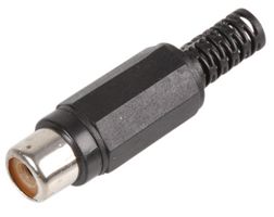 PS11517 - RCA (Phono) Audio / Video Connector, 2 Contacts, Socket, Nickel Plated Contacts, Plastic Body - PRO SIGNAL