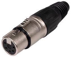 PSG08728 - XLR Connector, 5 Contacts, Socket, Cable Mount, XLR00x - PRO SIGNAL