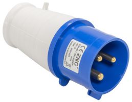 PELB0117 - Pin & Sleeve Connector, 32 A, 230 V, Cable Mount, Plug, 2P+E, Blue - PRO ELEC