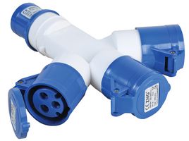 PELB0127 - Pin & Sleeve Connector, 16 A, 230 V, In Line Mount, 2P+E, Blue - PRO ELEC