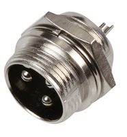 PSG08549 - Circular Connector, Standard Circular Connector, Box Mount Plug, 3 Contacts, Solder Pin - PRO SIGNAL