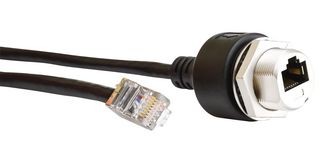 MP011930 - Ethernet Cable, Cat5e, C3 Cable RJ45 Jack to RJ45 Plug, Black, 2 m, 6.6 ft - MULTICOMP PRO