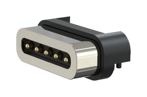 MP011978 - Magnetic Connector, 5 Contacts, Plug, Right Angle, 2.54 mm, 2 A - MULTICOMP PRO