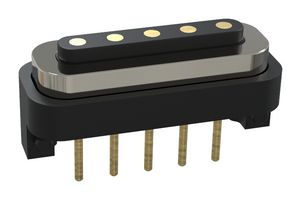 MP011979 - Magnetic Connector, 5 Contacts, Receptacle, Straight, 2.54 mm, 2 A - MULTICOMP PRO