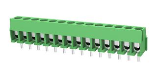 MP011996 - Wire-To-Board Terminal Block, 3.5 mm, 14 Ways, 24 AWG, 18 AWG, 1 mm², Screw - MULTICOMP PRO
