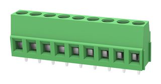MP012017 - Wire-To-Board Terminal Block, 5.08 mm, 9 Ways, 30 AWG, 12 AWG, 2.5 mm², Screw - MULTICOMP PRO