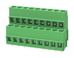 MP012029 - Wire-To-Board Terminal Block, 5.08 mm, 18 Ways, 28 AWG, 12 AWG, 2.5 mm², Screw - MULTICOMP PRO