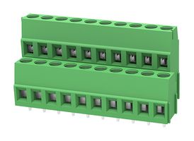 MP012030 - Wire-To-Board Terminal Block, 5.08 mm, 20 Ways, 28 AWG, 12 AWG, 2.5 mm², Screw - MULTICOMP PRO