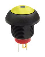 MPP12-6B205MM1CAS05L05 - Pushbutton Switch, Yellow-Illuminated, MP Pushbutton Switches Round-Flat, 13.6 mm, SPST, Off-(On) - MULTICOMP PRO