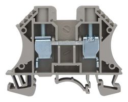 MP012086 - DIN Rail Mount Terminal Block, 2 Ways, 16 AWG, 6 AWG, 10 mm², Screw, 57 A - MULTICOMP PRO