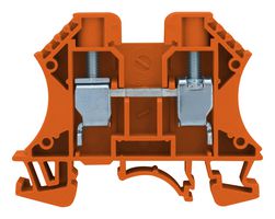 MP012089 - DIN Rail Mount Terminal Block, 2 Ways, 16 AWG, 6 AWG, 10 mm², Screw, 57 A - MULTICOMP PRO